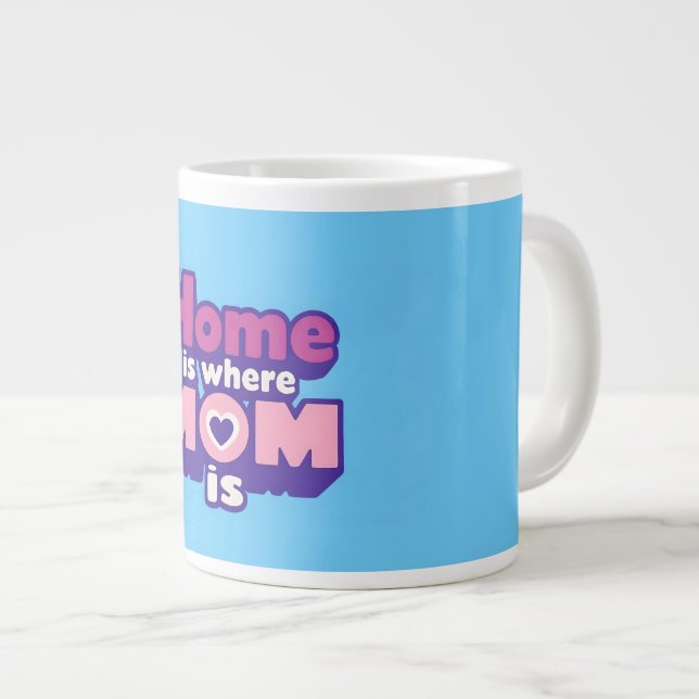 Heartwarming "Home is where Mamma is" Mugg: Jumbo Mugg (Framsida höger)