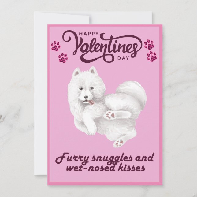 Heartwarming hund-themed Valentine's hälsningskort Julkort (Framsida)