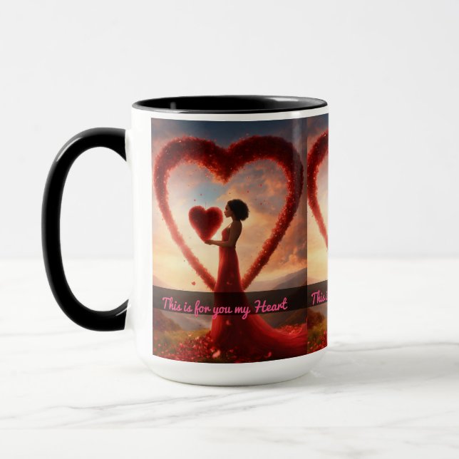 "Heartwarming Mugg Kärlek Design: Perfekt Gift" (Vänster)