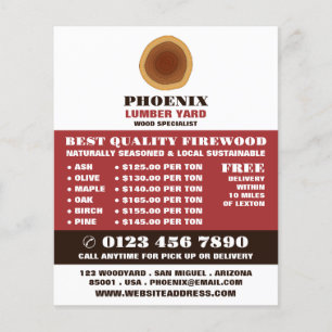 Heartwood-Logotyp, Lumber/Timber/Wood Yard Advert Flygblad