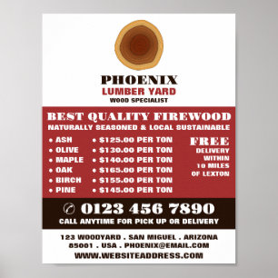 Heartwood-Logotyp, Lumber/Timber/Wood Yard Advert Poster