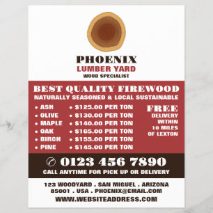 Heartwood-Logotyp, Lumber/Timber/Wood Yard Advert Reklamblad