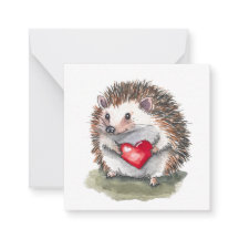 Hearty Hedgehog vycard stil notecard