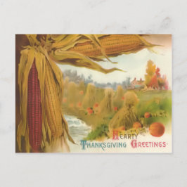 Hearty Thanksgiving Hälsning vykort