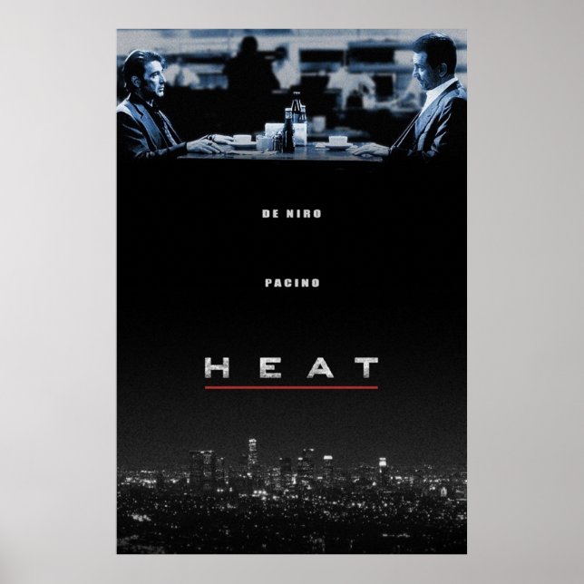 Heat regerad av Michael Mann Robert De Niro Al Poster (Framsidan)