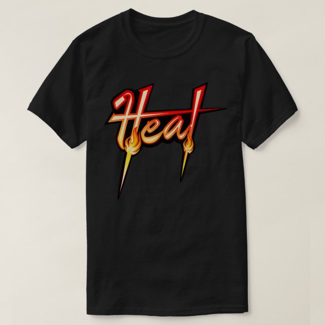 Heat Typography Firefighter Gifts Flames Typograph T Shirt (Design framsida)
