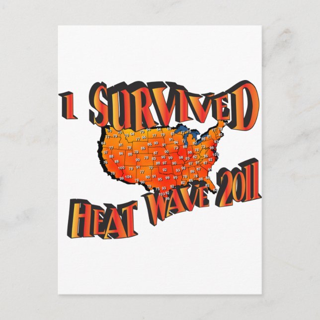 Heat Wave Survivor 2011 Bag Vykort (Framsida)