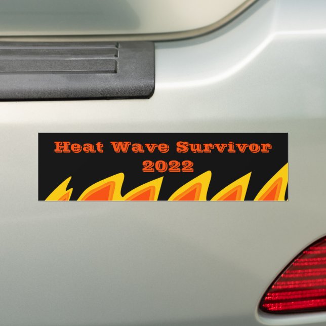 Heat Wave Survivor 2022 Bumper Sticker Bildekal (På Bil)