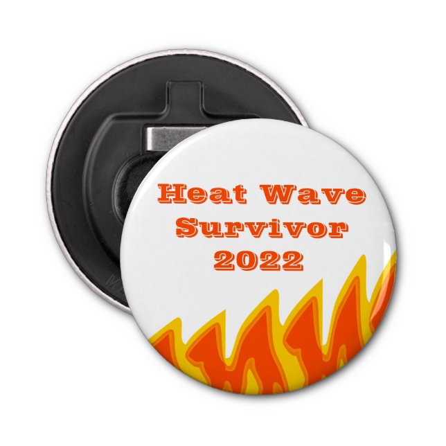 Heat Wave Survivor 2022 Flaska Open Flasköppnare (Framsidan)