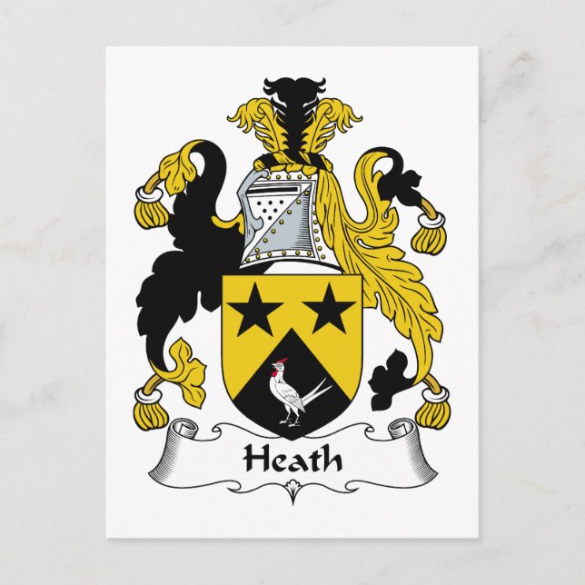 Heath Family Crest Vykort (Framsida)