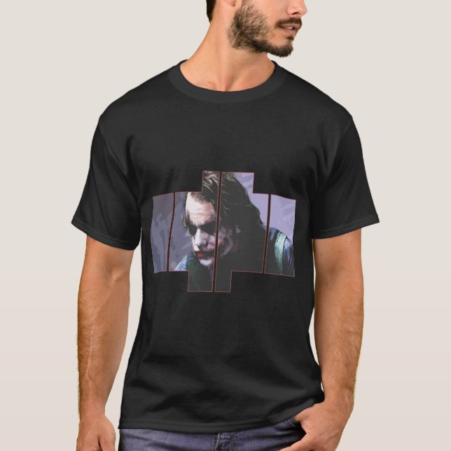 Heath Ledger Joker Movie Character T Shirt (Framsida)