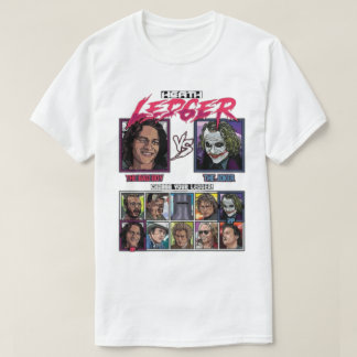 Heath Ledger Karaktärsval Retro Spel Grid T Shirt