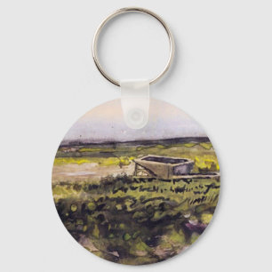 Heath med en Wheelbarrow av Vincent van Gogh Nyckelring