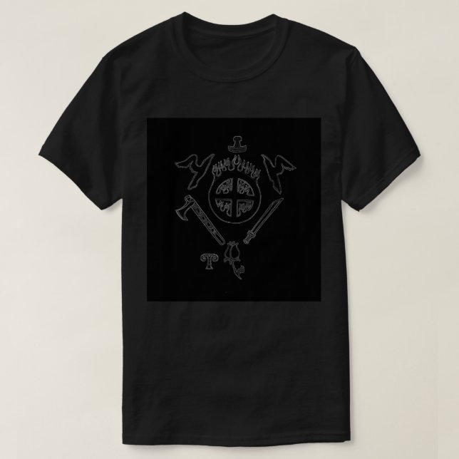 Heathen Pride T-shirt Preta (Design framsida)