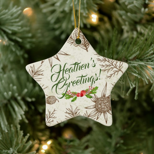Heathen's Hälsning Atheist Ornament (Träd)