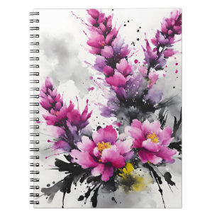Heather - Akvarellblommor Anteckningsbok