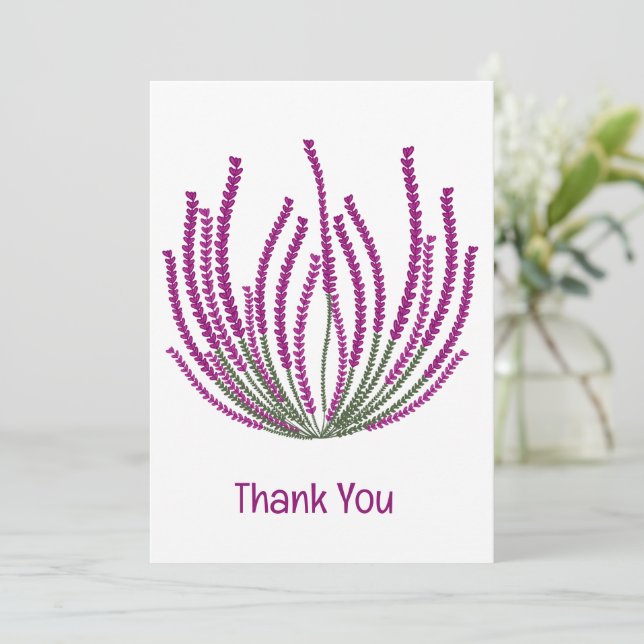 Heather-blommor Tack Kort (Stående Fram)