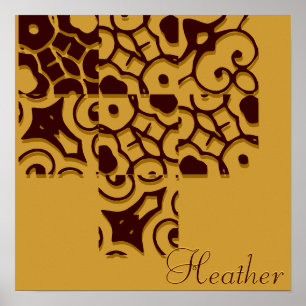 Heather Designer Namn Poster