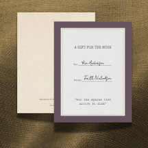 Heather & Dusk Graduation Gift Insert Card