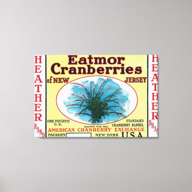 Heather Eatmor Cranbär Brand Label Canvastryck (Framsida)
