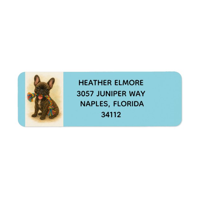 Heather elmore naples returadress etikett (Framsidan)