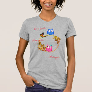 Heather Grått Anpassade Butterfly Uggla T-Shirt