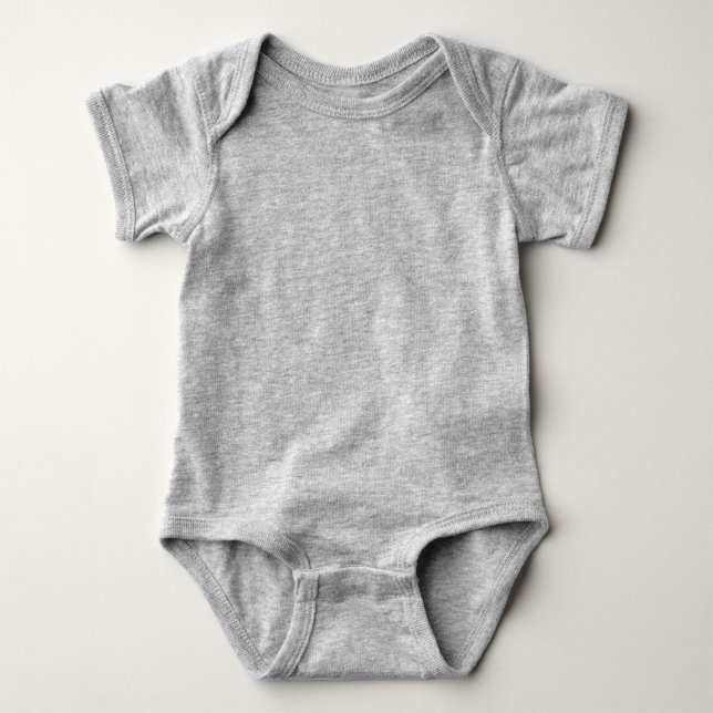 Heather Grått Jersey Baby Bodykostydräkt Tröja (Framsida)