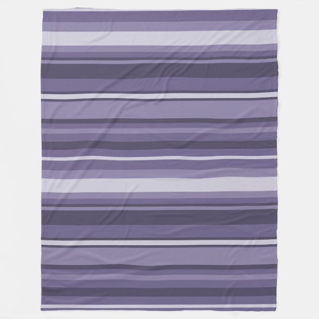 Heather lila rand fleecefilt (Framsidan)