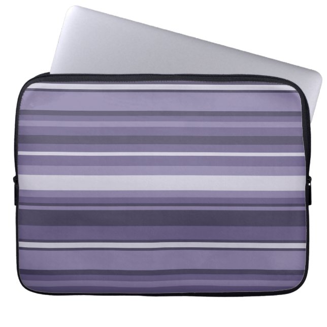 Heather lila rand laptop sleeve (Framsidan)