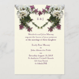 Heather och Heart Inbjudningar