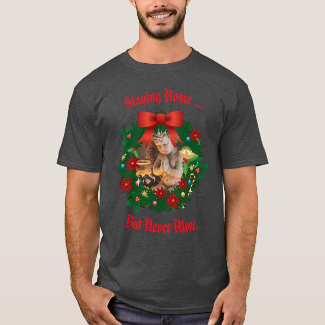 Heather-Stam Home - men aldrig ensam Helgdag T Shirt (Framsida)