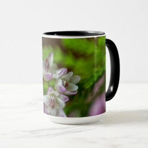 Heather Vår evergreen bloom lila vit Mugg