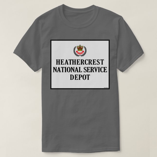 HEATHERCREST NATIONAL SERVICE DEPOT CONTRAN ON Ser T Shirt (Design framsida)