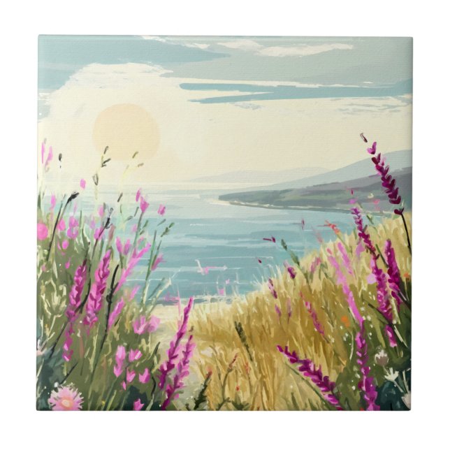 Heathers Embrace by the Sea Kakelplatta (Framsidan)