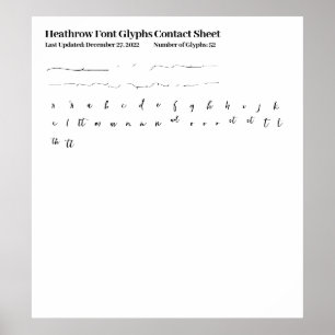 Heathrow-teckensnittstecken kontakt Lakan Poster