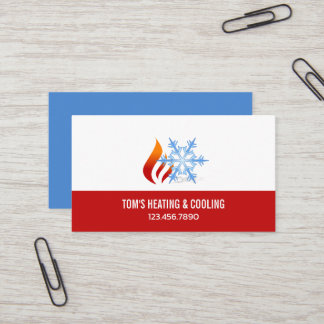 Heating & Cooling ,Air Conditioning HVAC  Business Visitkort