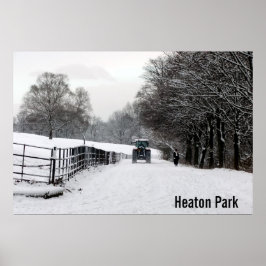 Heaton Park i Snö Poster