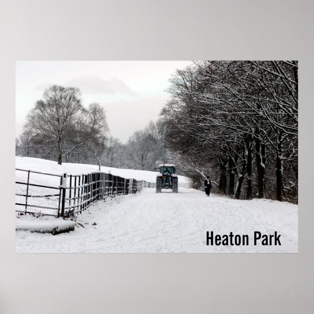 Heaton Park i Snö Poster (Framsidan)