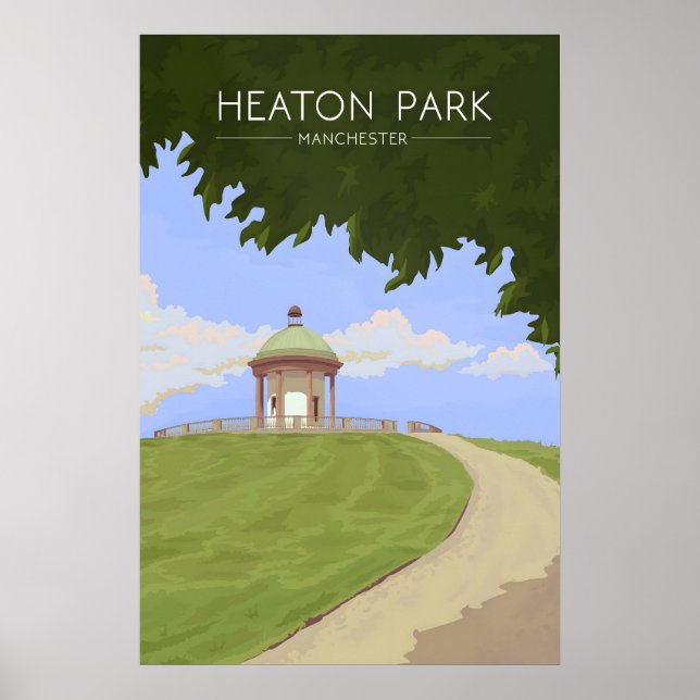 Heaton Park Manchester Resemålning Poster (Framsidan)