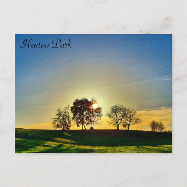 Heaton Park Sunset Vykort (Framsida)