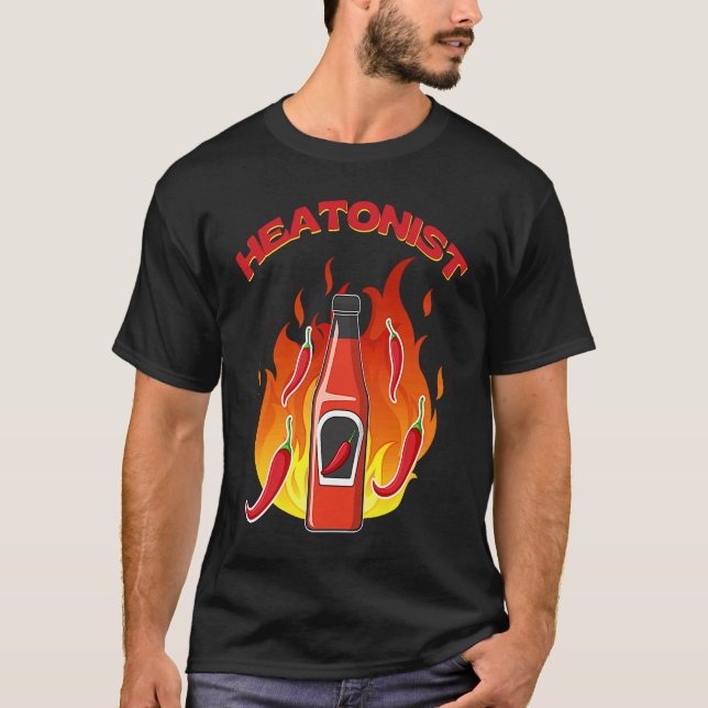 Heatonist Habanero Sauce Foodie Spicy Hot Mexican  T Shirt (Framsida)