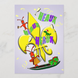 Heaux Heaux, Heaux Cajun julparty Inbjudningar