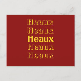 Heaux Heaux Heaux Louisiana Cajun jul Helg Vykort