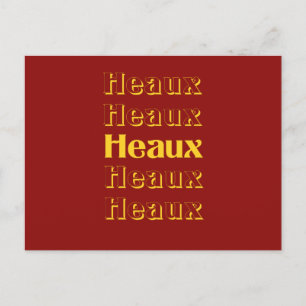 Heaux Heaux Heaux Louisiana Cajun jul Helg Vykort