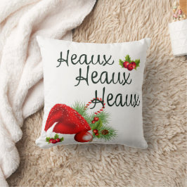 Heaux Heaux Heaux Louisiana Cajun Santa Hat Kudde
