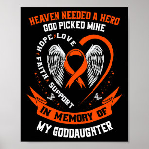 Heaven behövde en Hero Gud Pickade min guddotter L Poster