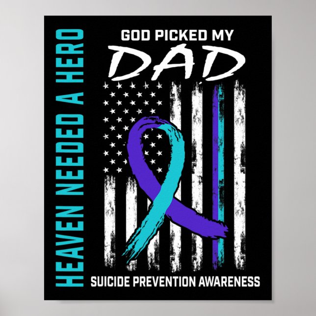 Heaven behövde en Hero Gud Picked Pappa Suicide Aw Poster (Framsidan)