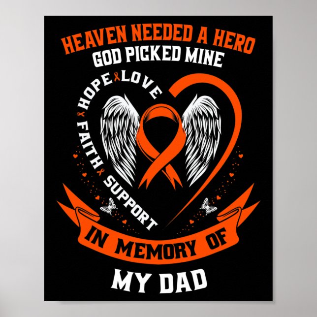 Heaven behövde en Hero Gud plockade min Pappa Leuk Poster (Framsidan)