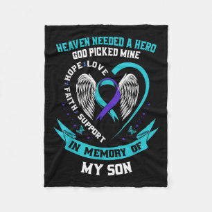 Heaven behövde en Hero Gud plockade min son Suicid Fleecefilt