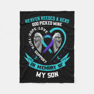 Heaven behövde en Hero Gud plockade min son Suicid Fleecefilt